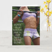 Carte Ne pas s'arrêter - Exercice de musculation Motivat (Fleur jaune)