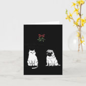 Carte Ne pensez même pas à Funny Cat Mom And Dog Ch (Fleur jaune)