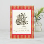 Carte Ne pensez pas qu'Alice Mad Hatter Citation (Debout devant)