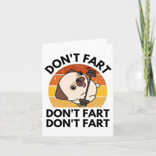 Carte Ne pète pas Chien Drôle Fitness Fitness Gym entraî