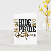 Carte Ne peut pas cacher notre panthère Pride Gold Panth (Fleur jaune)