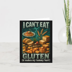 Carte Ne peut pas manger de gluten, ça me fait mal au ve