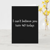 Carte Ne peut pas vous considérer de tourner 40 (Fleur jaune)