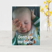 Carte NE PLEUREZ PAS MON AMI ***70e ANNIVERSAIRE*** Cart (Fleur jaune)