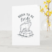 Carte Né pour être réel (Fleur jaune)