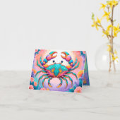 Carte Né pour être un cancer pour l'anniversaire (Fleur jaune)