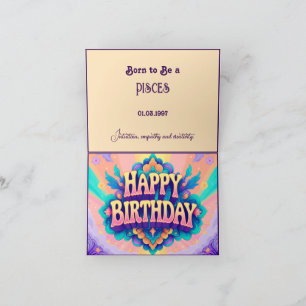 Carte Né pour être un Poisson pour l'anniversaire