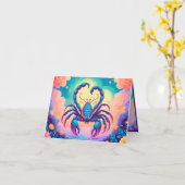 Carte Né pour être un Scorpio pour l'anniversaire (Fleur jaune)