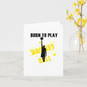 Carte Né Pour Jouer Au Boulet (Fleur jaune)