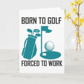 Carte Né pour jouer au golf (Fleur jaune)