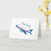 Carte Né pour voler (Fleur jaune)