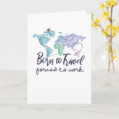 Carte Né pour voyager (Fleur jaune)