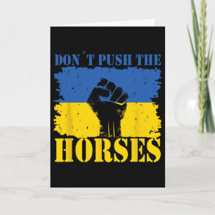 Carte Ne poussez pas les chevaux - Citation drôle de mèm