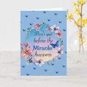 Carte Ne renoncez pas avant que le miracle n'arrive | Fl (Fleur jaune)