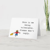 Carte Ne répondez pas à cette émotion (Devant)