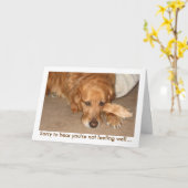 Carte Ne se sentant pas bien (Fleur jaune)