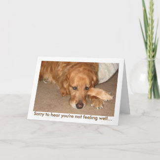 Carte Ne se sentant pas bien