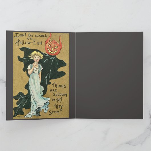 Carte Ne Sois Pas Effrayé À Halloween (Intérieur)