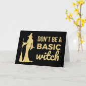 Carte Ne sois pas une sorcière de base (Fleur jaune)