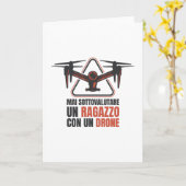 Carte Ne sous-estimez jamais un gars avec un drone (Fleur jaune)