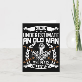 Carte Ne Sous-Estimez Jamais Un Vieux Homme Qui Joue Au 