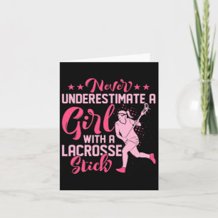 Carte Ne Sous-Estimez Jamais Une Fille Avec Un Bâton De 