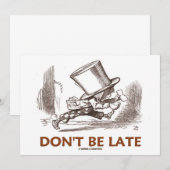 Carte Ne soyez pas en retard (course du Chapelier fou) (Devant / Derrière)