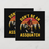 Carte Ne soyez pas un Assquatch (Devant / Derrière)