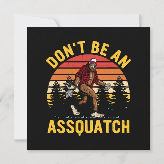 Carte Ne soyez pas un Assquatch (Devant)