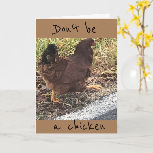 CARTE NE SOYEZ PAS UN POULET **40** N'EST PAS SI MAUVAIS (Fleur jaune)