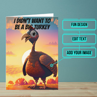 Carte Ne soyez pas une Turquie grande drôle Thanksgiving