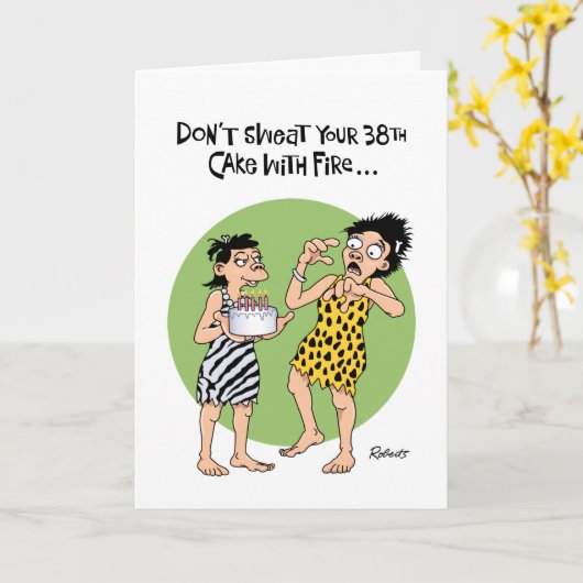 Carte Ne suez pas 38e anniversaire (Fleur jaune)