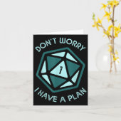 Carte Ne t'inquiète pas d'avoir un plan (Fleur jaune)