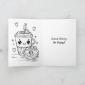 Carte Ne T'Inquiète Pas, Sois Heureux | Jeu de nourritur (Intérieur)