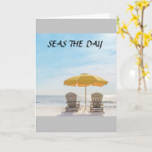 Carte NE VOUS INQUIÉTEZ PAS "BEACH HAPPY" S'AMUSER **40e (Fleur jaune)