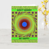 Carte Ne vous inquiétez pas d'être heureux d'impression  (Fleur jaune)