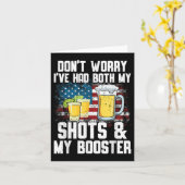 Carte Ne vous inquiétez pas, j'ai eu mes deux injections (Fleur jaune)