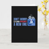 Carte Ne vous inquiétez pas, je peux imprimer une impres (Fleur jaune)