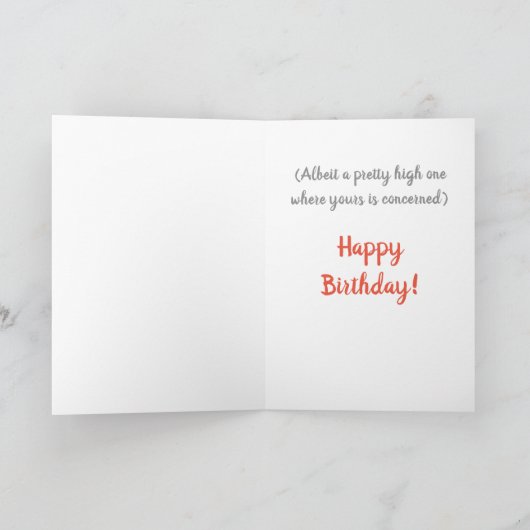 Carte Ne vous inquiétez pas - L'âge est juste un nombre (Intérieur)