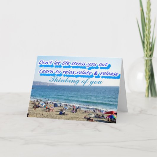 Carte Ne vous stressez pas, détendez-vous (Devant)