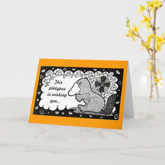 Carte Neat-o Platypus birthday card (Fleur jaune)