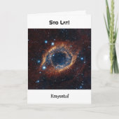 Carte nébuleuse d'anniversaire Polonaise (Devant)