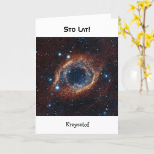 Carte nébuleuse d'anniversaire Polonaise