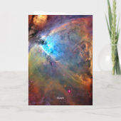 Carte Nébuleuse d'Orion Anniversaire Spatial 5x7 (Dos)