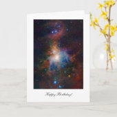 Carte Nébuleuse d'Orion - joyeux anniversaire (Fleur jaune)