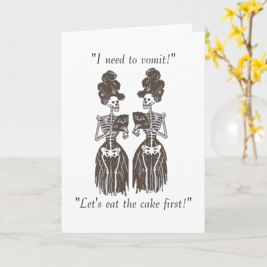 Carte Nécessité de manger/manger un gâteau : la série de (Fleur jaune)