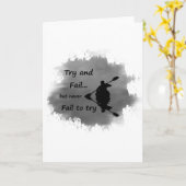 Carte N'échouez jamais à essayer Citation Motivationnell (Fleur jaune)