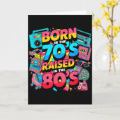 Carte Née dans les années 70 Élevée dans les années 80 p (Fleur jaune)