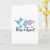 CARTE NÉE POUR VOYAGER (Fleur jaune)