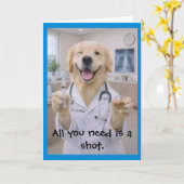 Carte Need a Shot Get Well Card T-1 (Fleur jaune)